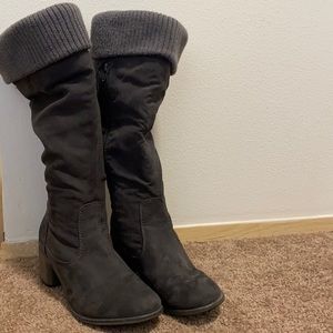 Gray Sweater Boots